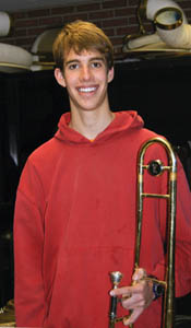 Coronado High's All-State musicians are (clockwise from top
left): Orchestra members (from left) Josh Brewer, Daniel
Burnett and Rachel Wood; Nic Mahoy; Katie Oldberg
and Britt Ciampa. Mahoy made All-State Band, Jazz Band
and Orchestra. Ciampa is the sole Jazz Band drummer.
Westside Pioneer photos