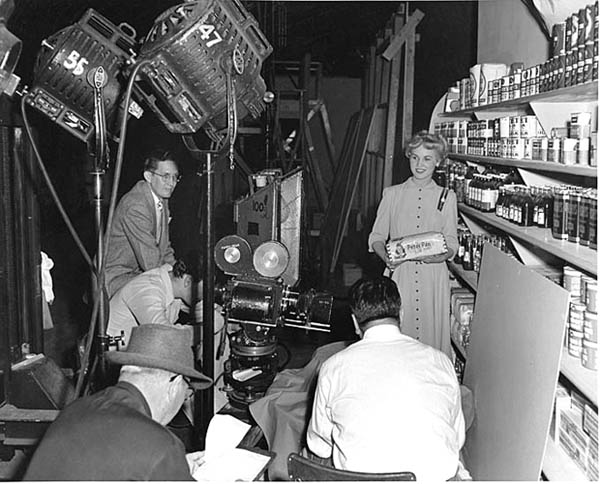 An undated photo, possibly from the 1950s, shows a production shot in progress inside the Alexander Film studios.
Courtesy of Pikes Peak Library District Special Collections