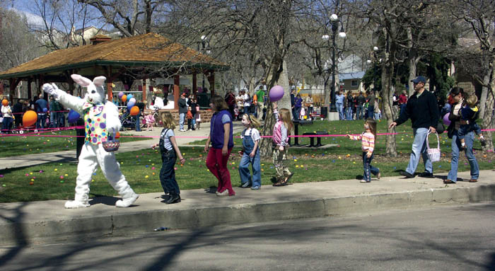 The Easter Bunny leads a parade around Bancroft Park
Westside Pioneer photo