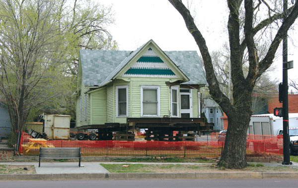 The house at 2102 W. Colorado Ave. has a lofty view of the world, awaiting its move south of Highway 24.
Westside Pioneer photo