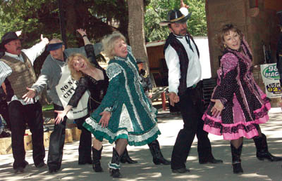 The Side Kickers dance group entertains in Bancroft Park