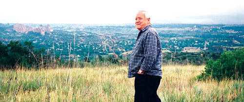 Standing in a meadow at the upper end of Red Rock
Canyon Open Space Aug. 14, William Eddy fondly recalls his
early teen-age days, leading horseback tours through the
canyon for John G. Bock. It was the first time hed been 
there since the 1940s.
Westside Pioneer photo