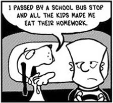 A panel from Kirk Muellers A Nickel Holding Up a Dollar  The strip can be read online (website provided below).
Courtesy of Kirk Mueller