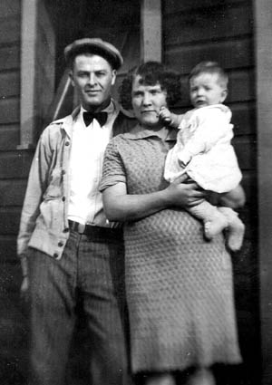 Baby Skip with his parents, John and Sarah Ann Sherbak, around 1930. 
Courtesy of Skip Sherbak