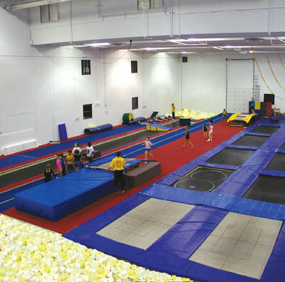 A long-range shot shows the size of the new ArtSports interior.
Courtesy of Mike Zapp