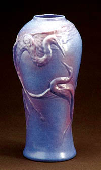 A Van Briggle egret vase.
Courtesy of Van Briggle Pottery